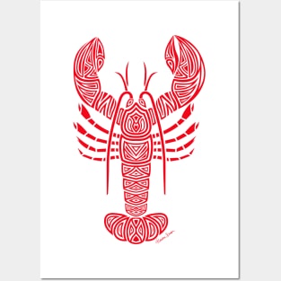 Tribal Maine Lobster Posters and Art